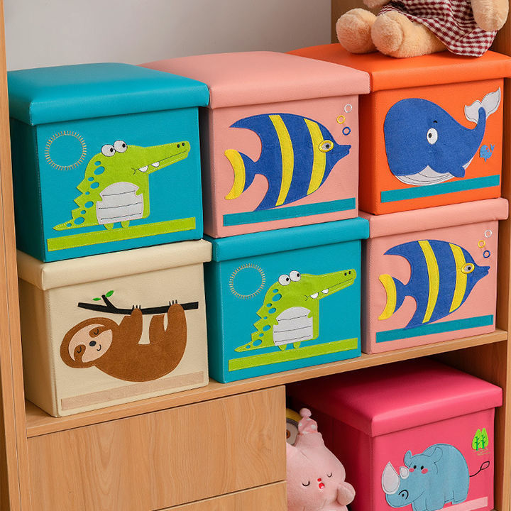 Wholesale Hot Selling Foldable Kids Toys Cloth Organizer Storage Box Sundries Organizer Closet Basket Bins Closet organizer