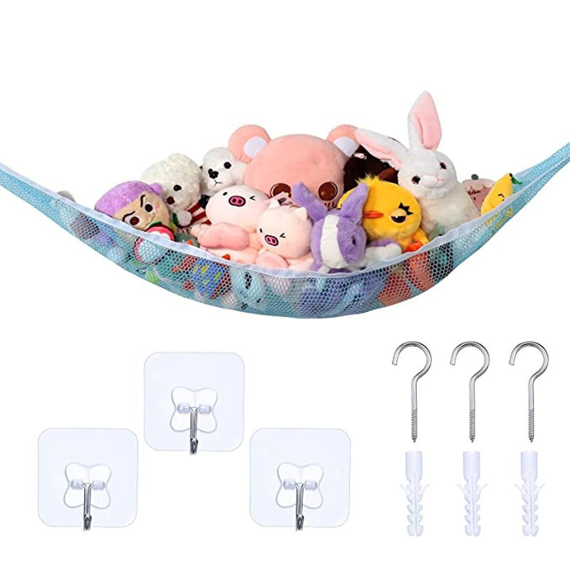 Organize Stuffed Animals Children's Toys Creative Baby Toy Storage Bag with Mesh Hammock