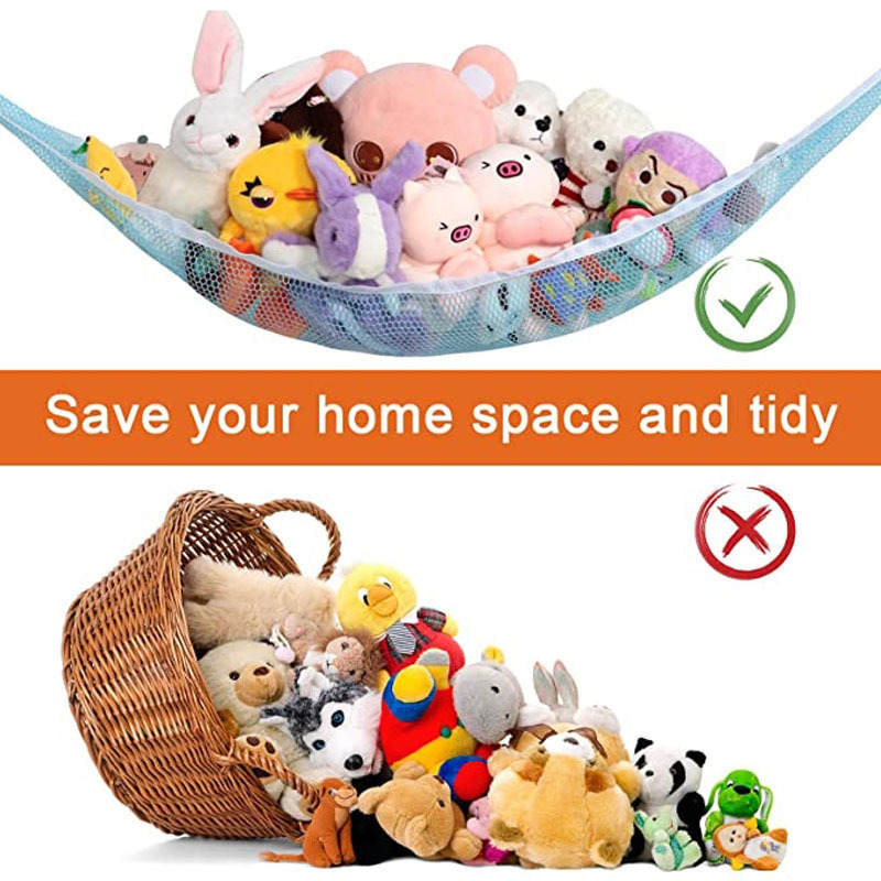 Organize Stuffed Animals Children's Toys Creative Baby Toy Storage Bag with Mesh Hammock