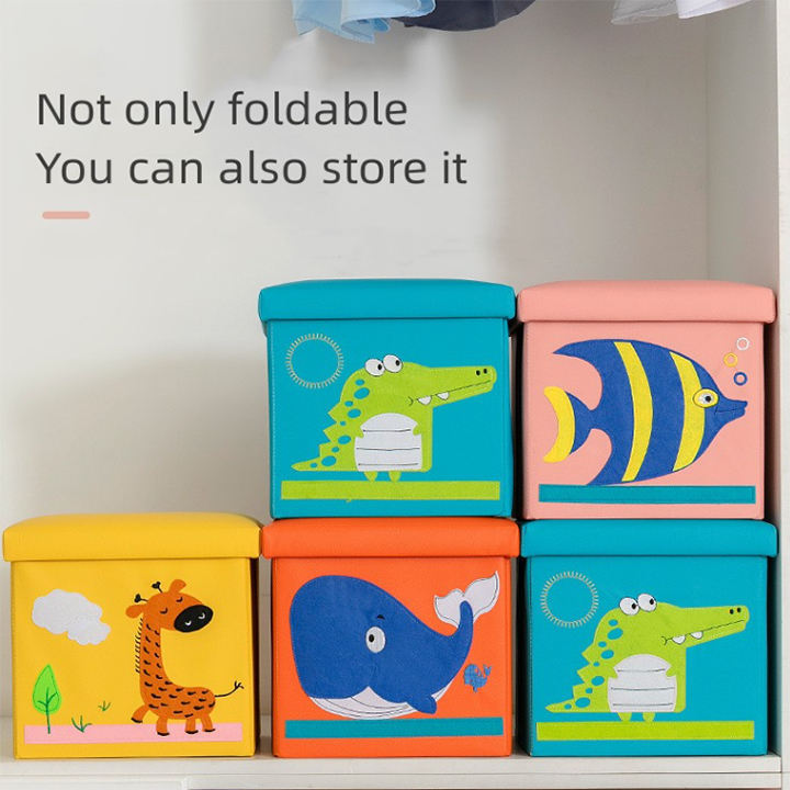 Wholesale Hot Selling Foldable Kids Toys Cloth Organizer Storage Box Sundries Organizer Closet Basket Bins Closet organizer