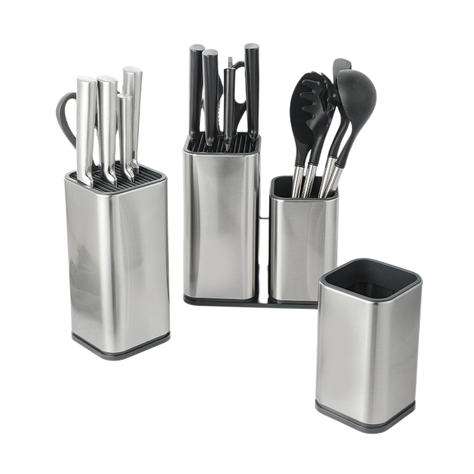 Hot Selling Knife Holder Rack Stainless Steel Kitchen Knife Block Set Universal Knife Block For Kitchen