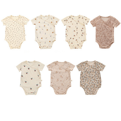 New Newborn Summer Shortsleeves Baby Cotton Clothes Printed  Baby Girl Romper Baby Jumpsuit Romper