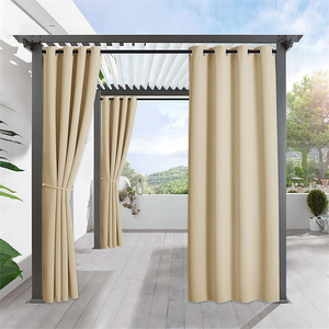 Outdoor Curtains Blackout Waterproof Outside Curtains for Porch Pavilion Gazebo Weatherproof Wind Resistant Curtains for Patio