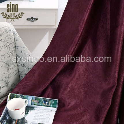 luxury solid jacquard blackout plush faux suede curtain