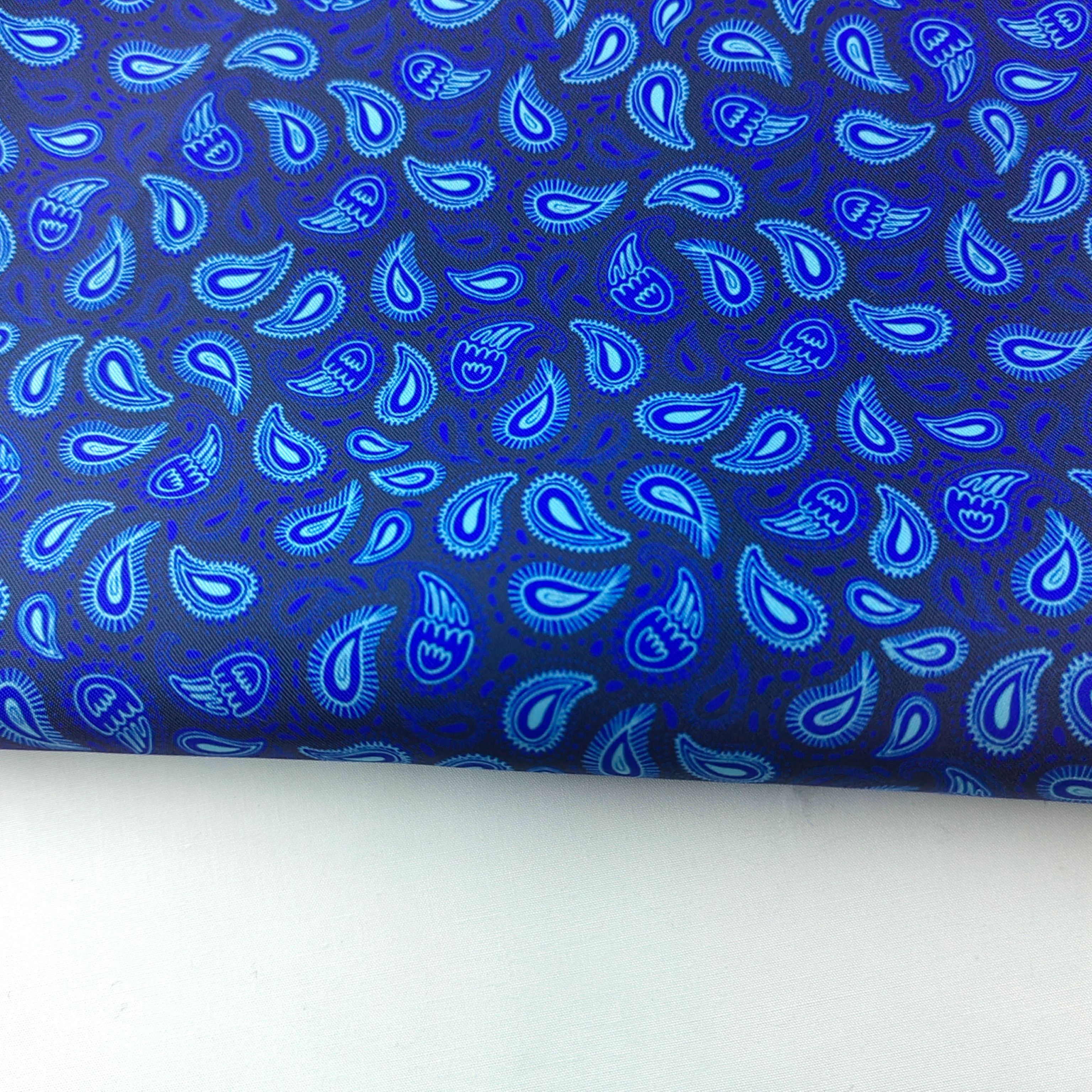 factory  direct sale  fashion  blue color   polyester print lining taffeta  fabric  for suits