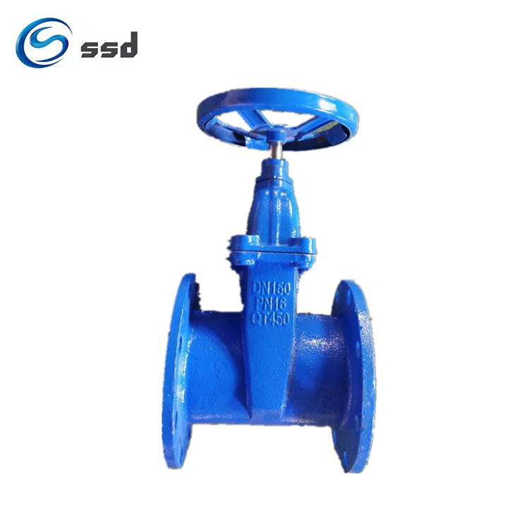 China large diameter flange gate valve Manual soft seal flange gate valve wheel handle