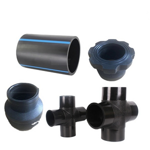 wholesale butt fusion hdpe pipe fittings cross tee