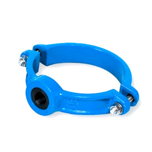 Ductile iron pipe clamp axial mechanical tee quick joint hot ductile iron saddle