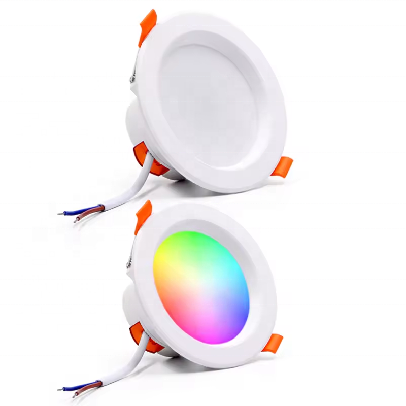 WiFi Smart LED Downlight Recessed Dimming Round Spot Light 7/10W RGB Color Changing Warm Cool Light Alexa Google Home Voice