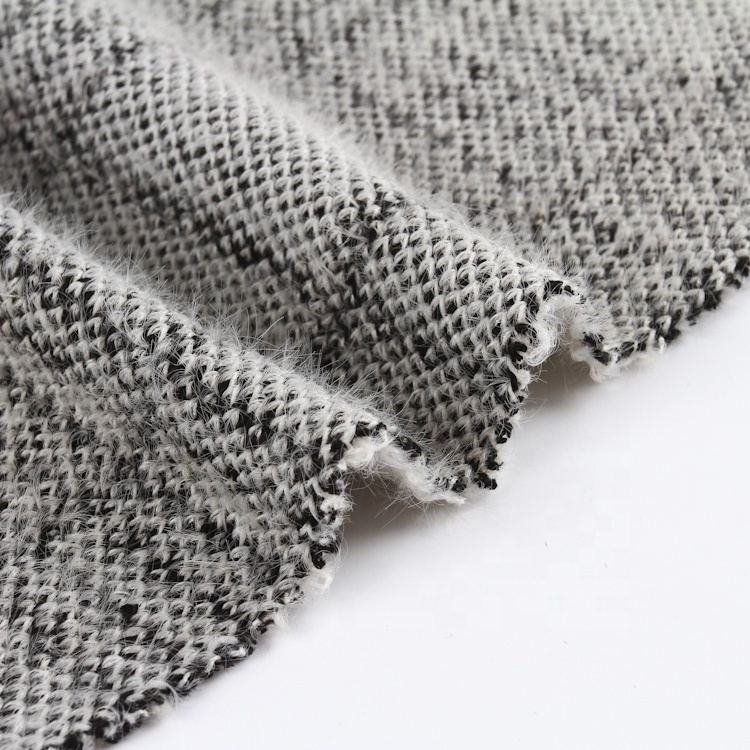 2021 popular design grey plain weft double side knit fabric jacquard cotton fabric for mattress and clothing