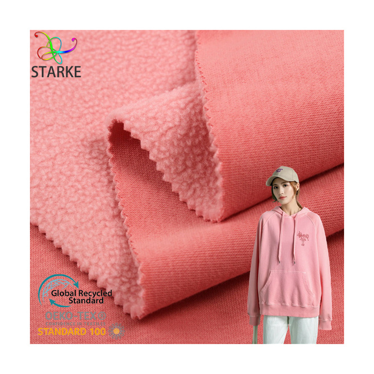 35% Cotton 4% Spandex 61% Polyester Polar Fleece Anti-pill Fleece Fabric for Jackets Garments