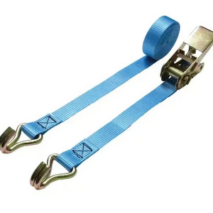 Auto retractable cargo lashing 1" 1 TON  3M strap double J hook polyester ratchet tie down straps