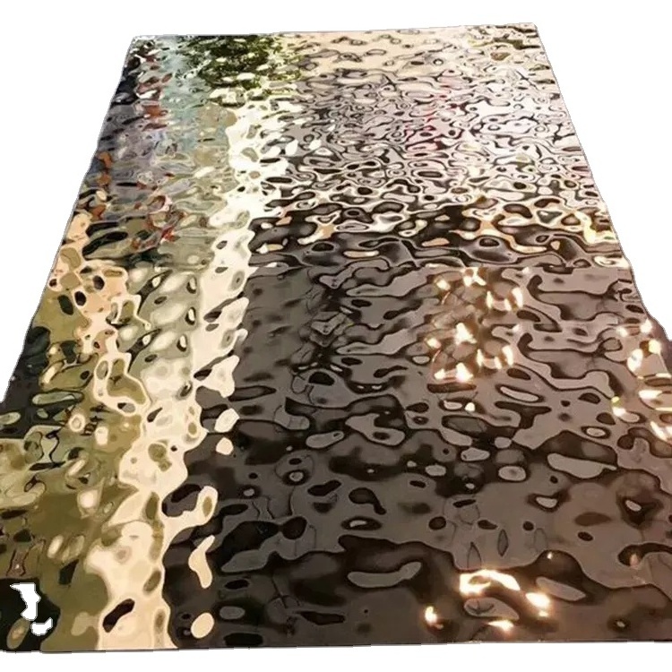 Ss 201 430 304 Wall Panel Water Ripple Hammered Stainless Steel Sheet