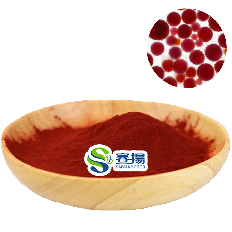 Bulk Food Grade Haematococcus Pluvialis Extract Astaxantina Natural Astaxanthin Supplements Price 1KG 1% 2% Astaxanthin Powder