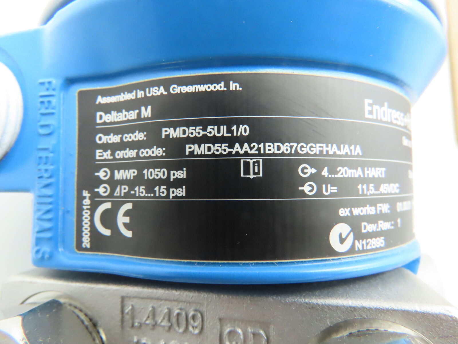 First Hand Price endress hauser model pmd55-10f30/0 AA21BAD88G8HAJA1A+Z1