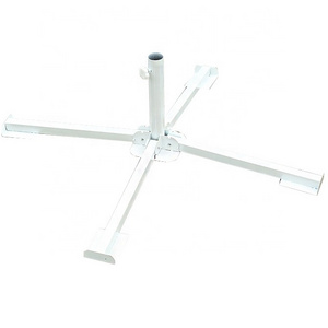 2023 new type umbrella white stainless steel cross base for decking  outdoor parasol