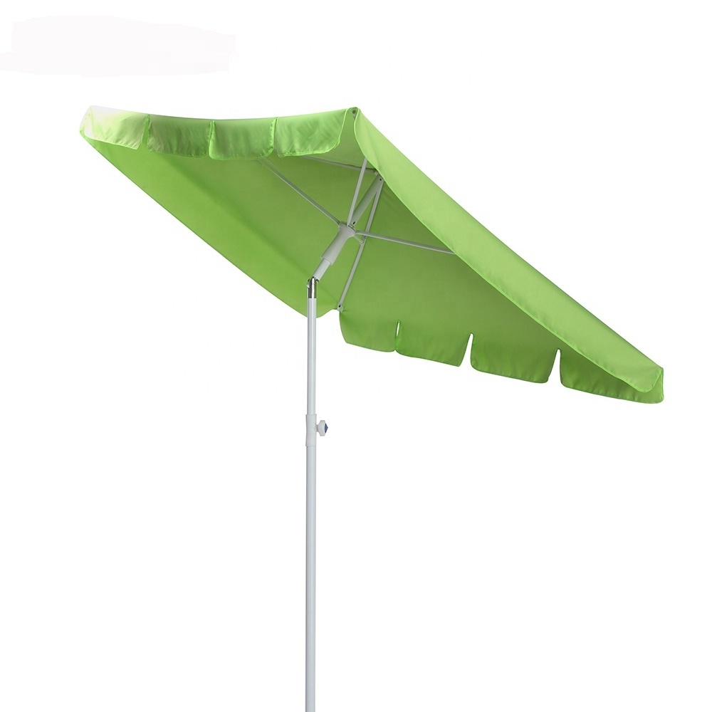 2023 Outdoor Sunshade Large Rectangular Umbrella High Quality Polyester Patio Beach Umbrella