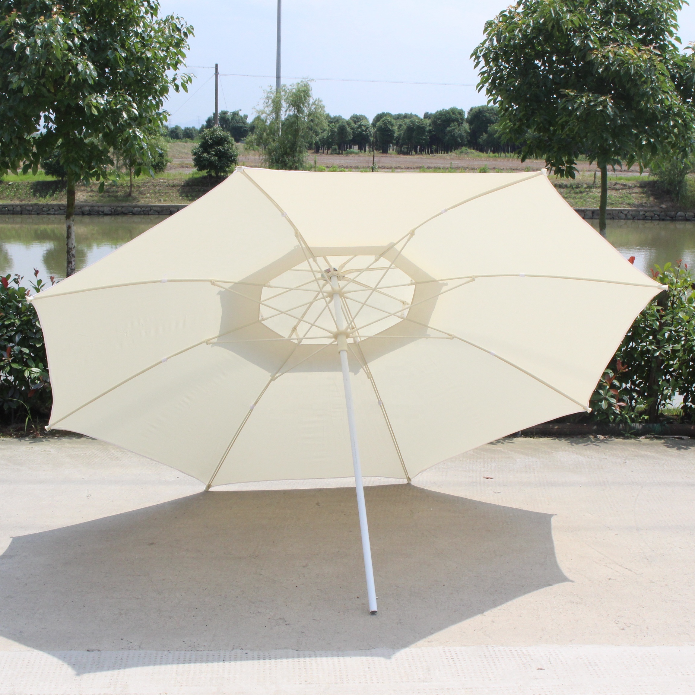 2022  New 8 FT Product Double layer Canopy  Outdoor Sun Protect Garden Umbrella Large Umbrella For Garden Swimming Pool