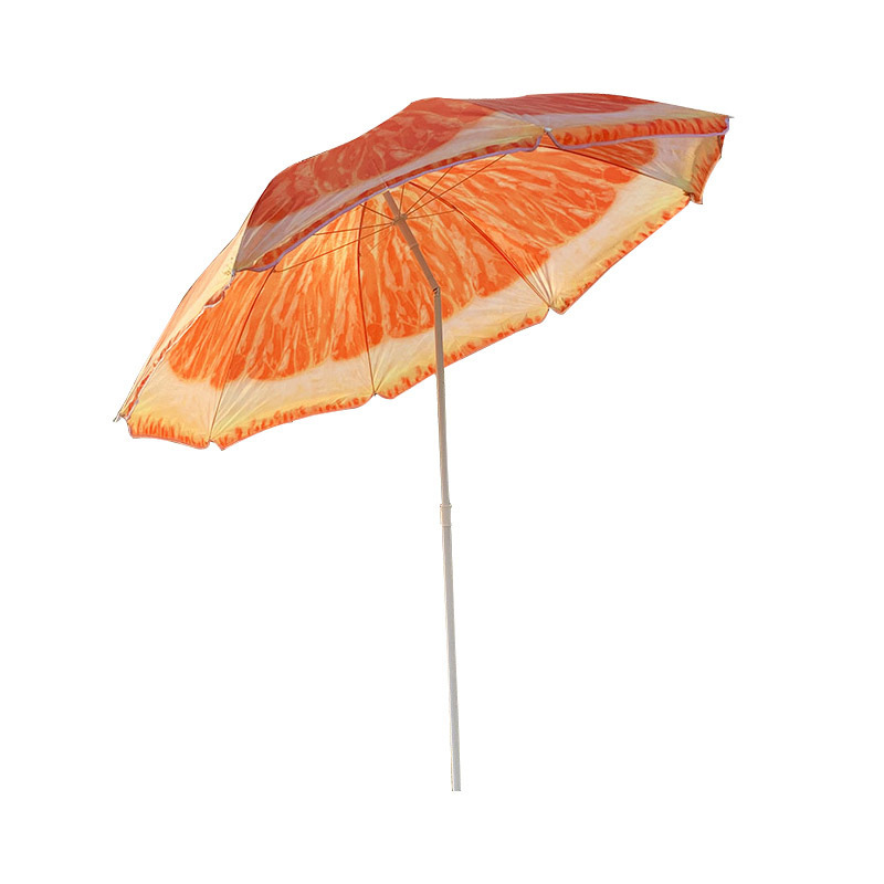 6ft 170T polyester fruit beach umbrella customized design sun protection waterproof outdoor cheap promotional umbrellas