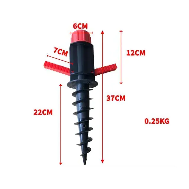 Hot Sale Beach Umbrella Pole Holder Plastic PP Sand Anchor Outdoor Umbrella Ground Screw Sand Anchor