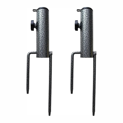 Beach Umbrella Pole Holder Steel Sand Anchor with Tow Forks Outdoor Umbrella Stand Umbrella Base Stand