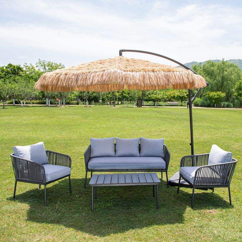 10ft Cantilever Garden Straw Pp Umbrella Product Sun Beach Umbrella Hawaiian Hula Beach Umbrella