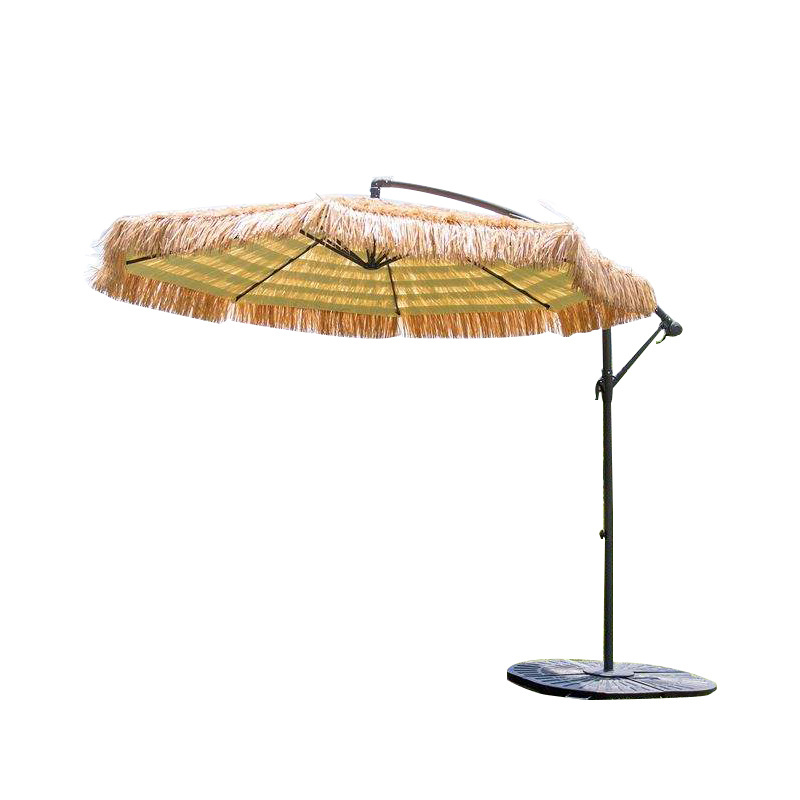 10ft Cantilever Garden Straw Pp Umbrella Product Sun Beach Umbrella Hawaiian Hula Beach Umbrella