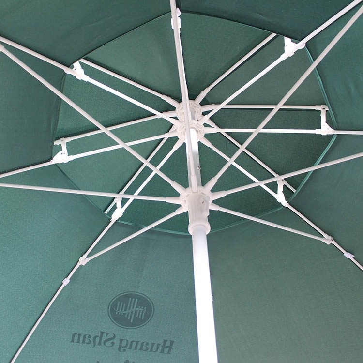 2023 Sun And Waterproof Material Fabric Double Layer Garden Parasol Umbrella With Logo Printing