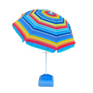 6ft New Pattern Cheap Sun Beach Umbrella Customer Design Promotional Portable Stripe Polyester Beach Umbrella