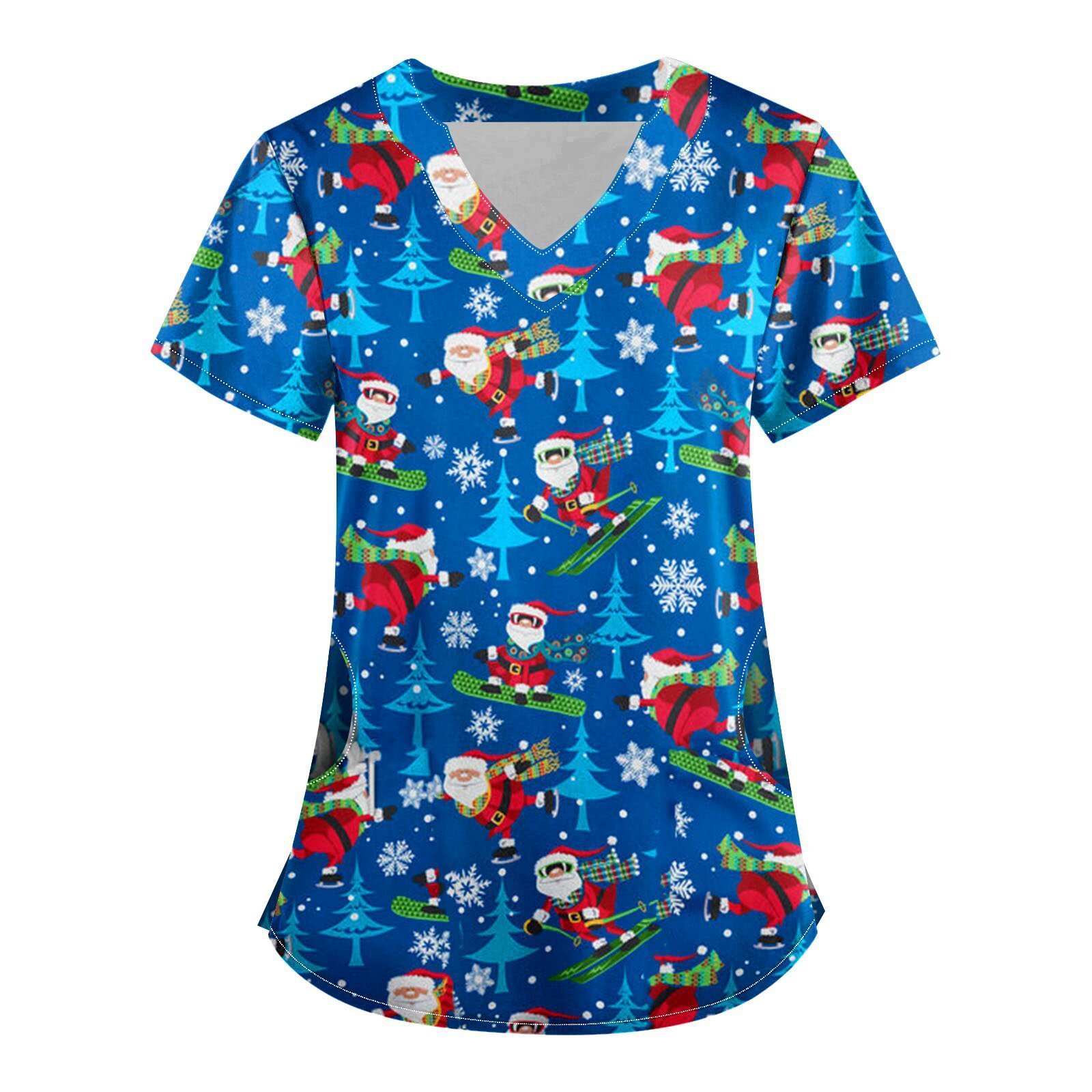 Newest arrival scrub organic cotton woven fabric female scrubs uniforms sets nurse with printed design