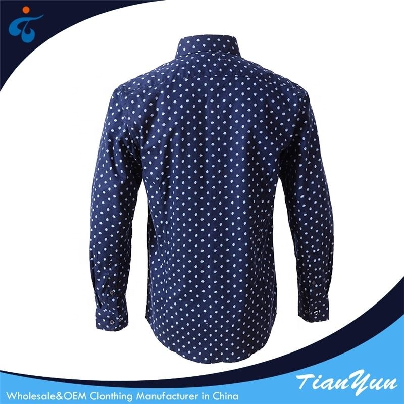 High Quality Customised Woven Men European Button Up Dress Cotton Shirt