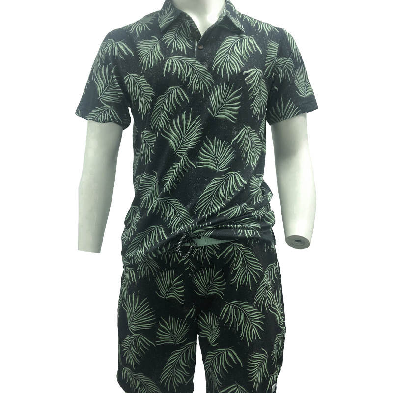 Wholesale Custom Pattern Logo Cotton Printed Design 100% Cotton Summer Beach Wear Button Down Aloha Hawaiian Shirts For Mens