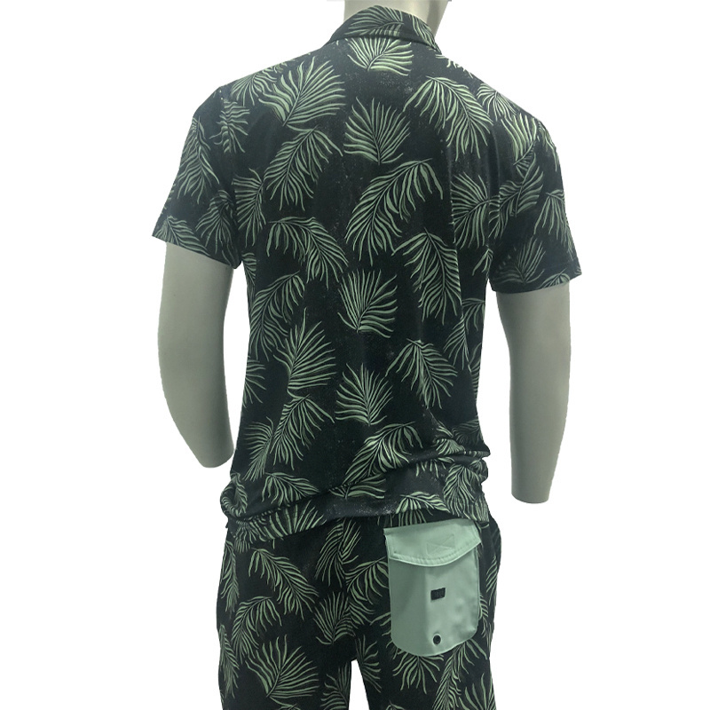 Wholesale Custom Pattern Logo Cotton Printed Design 100% Cotton Summer Beach Wear Button Down Aloha Hawaiian Shirts For Mens