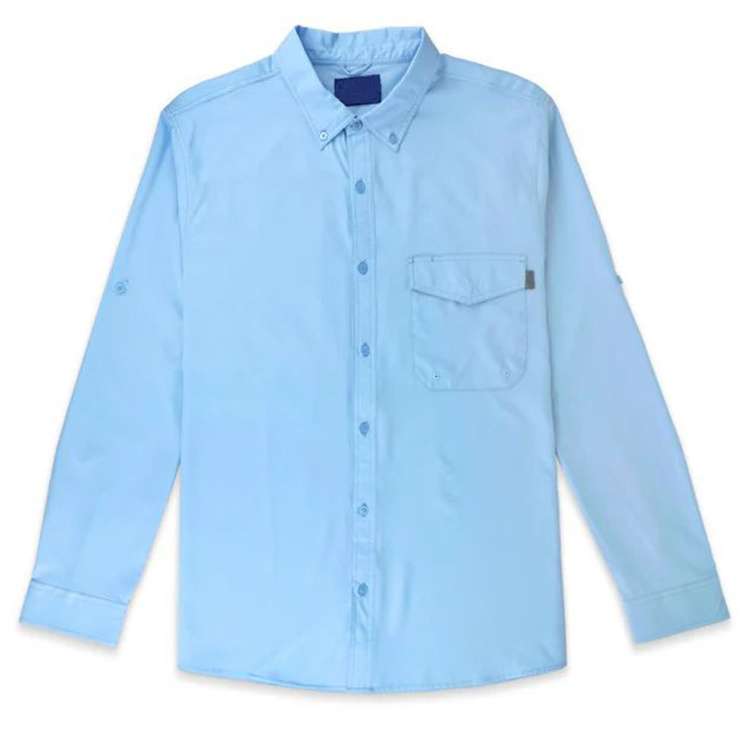 Factory Direct Sale Quality Mens Button Up Nylon & Spandex Long Sleeve Fishing Shirts