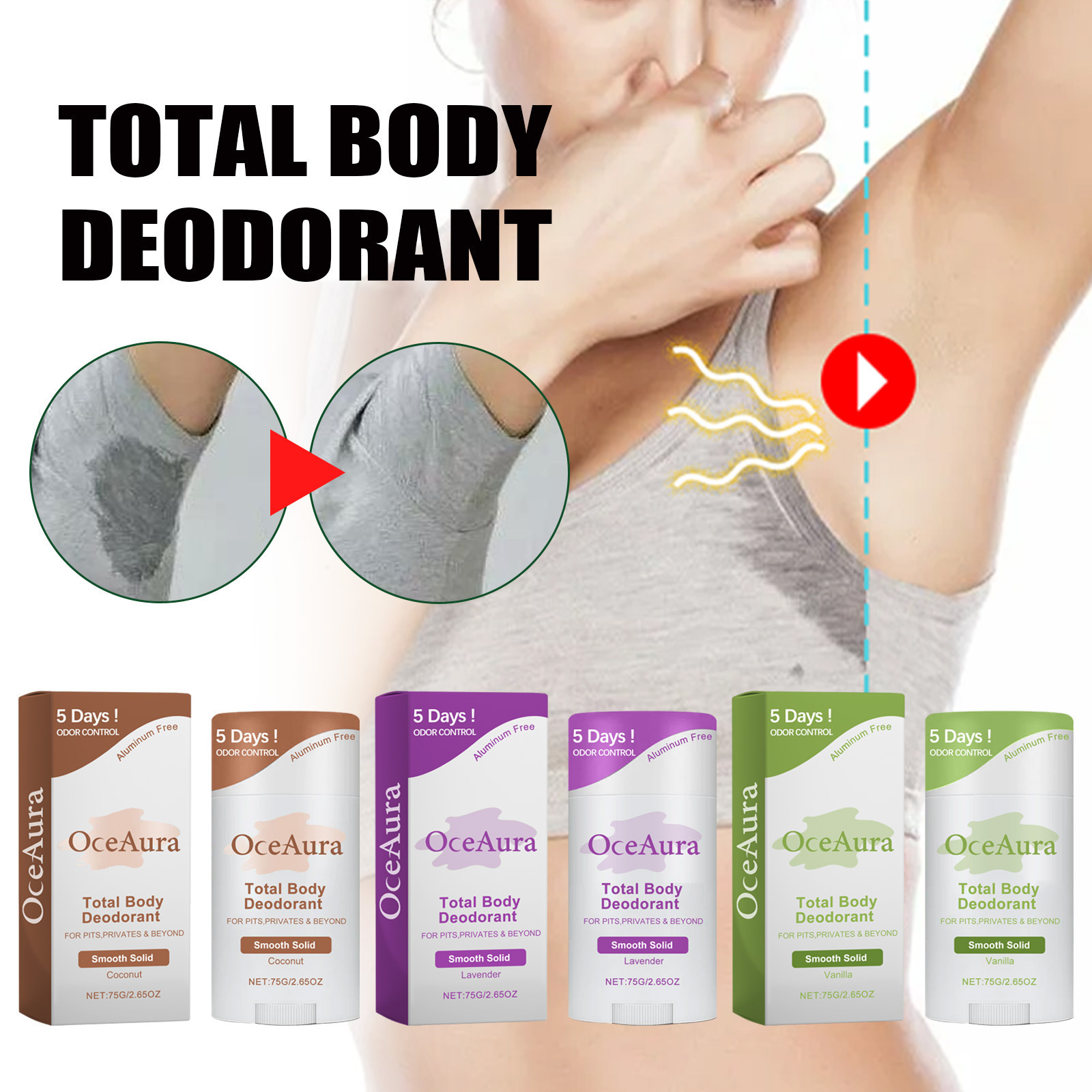 Wholesale underarm odor suppressant sweat suppressant fragrance retention refreshing mild and portable body deodorizer stick