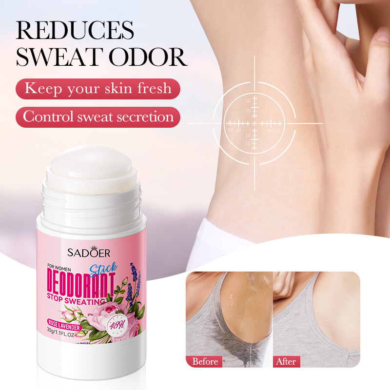 Hot sales underarm odor refreshing non sticky Body Deodorant Stick Spray women's anti sweat stick