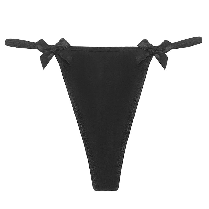 High quality bow Europe and America sexy thong female metal chain seductive sex underwear