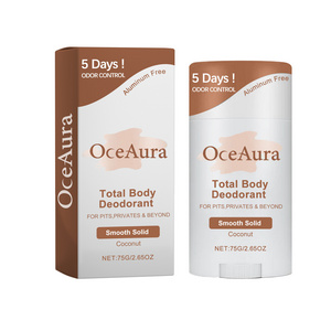 High Quality OceAura Aluminium Free Herbal Extract Armpit Total Body Deodorant Stick For Women Men Solid Perfume Balm