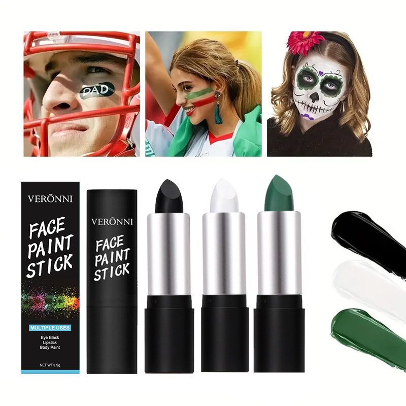 Hot VERONNI Cruelty Free Non-Toxic Long Lasting Halloween Makeup Sport Games Lipstick Body Face Paint Stick