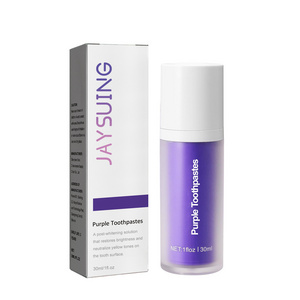 Jaysuing Wholesale Purple Tooth Whitening Toothpaste for Cleaning Stains Whitening Toothpaste