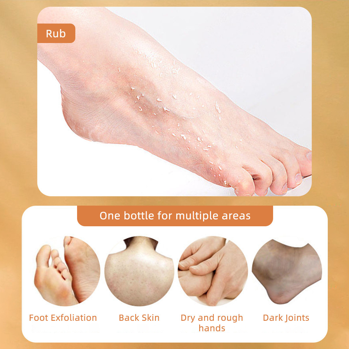 Private Label Barubt Mild Non-irritating Vegan Foot Peeling Spray Dark Spot Removal Joint Whitening Foot Body Exfoliator Scrub