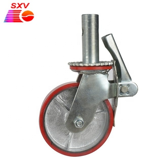 Wholesale factory price scaffolding heavy duty pu caster wheels