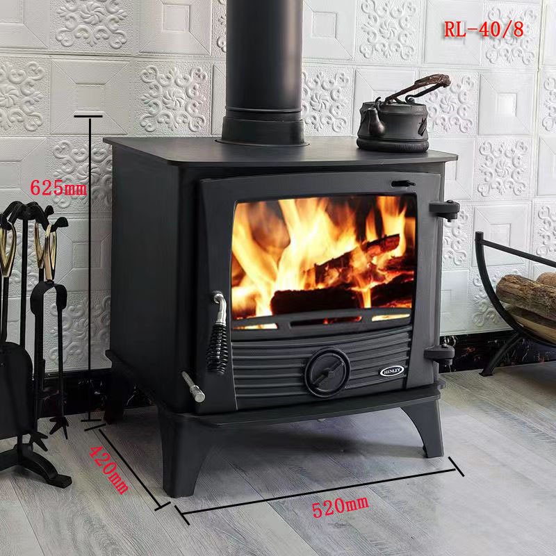 Double Door Wood Burning Stove Indoor Cast Iron cook Burning chacoal Stove with Oven Wood fireplace