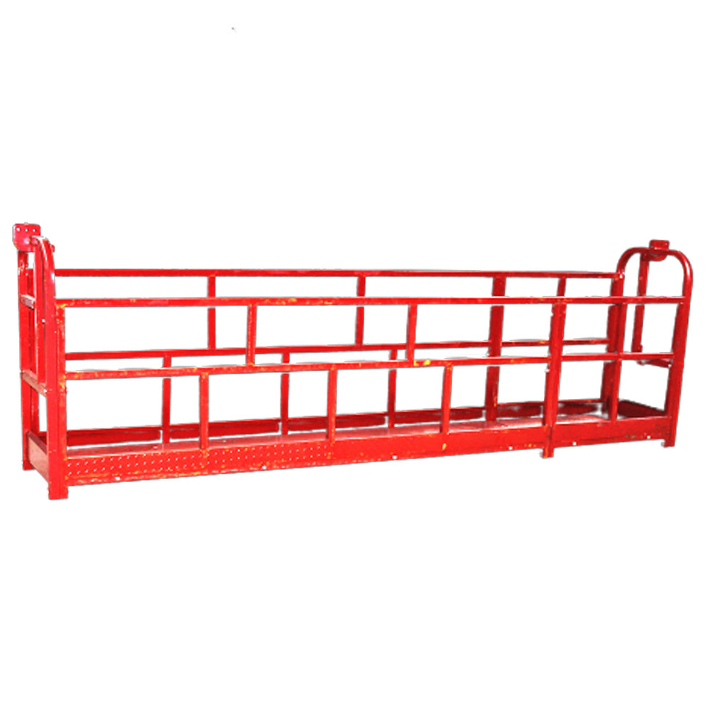 Red painted zlp630 steel suspended platform safety working suspended access platform