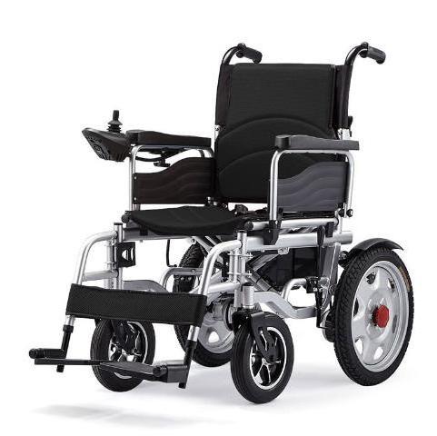 Portable Travel Electric Wheelchair with Shock Absorption Folding Power Rehabilitation Equipment for Convenient Mobility