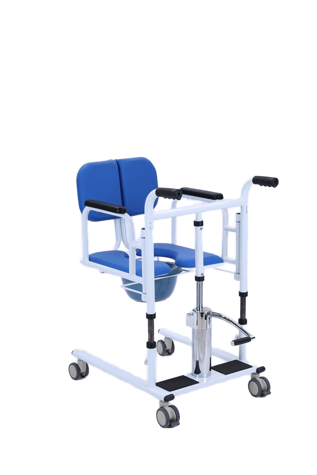 Health Care Supplies Steel Hydraulic Patient Transfer Lift Chair With Commode Shower