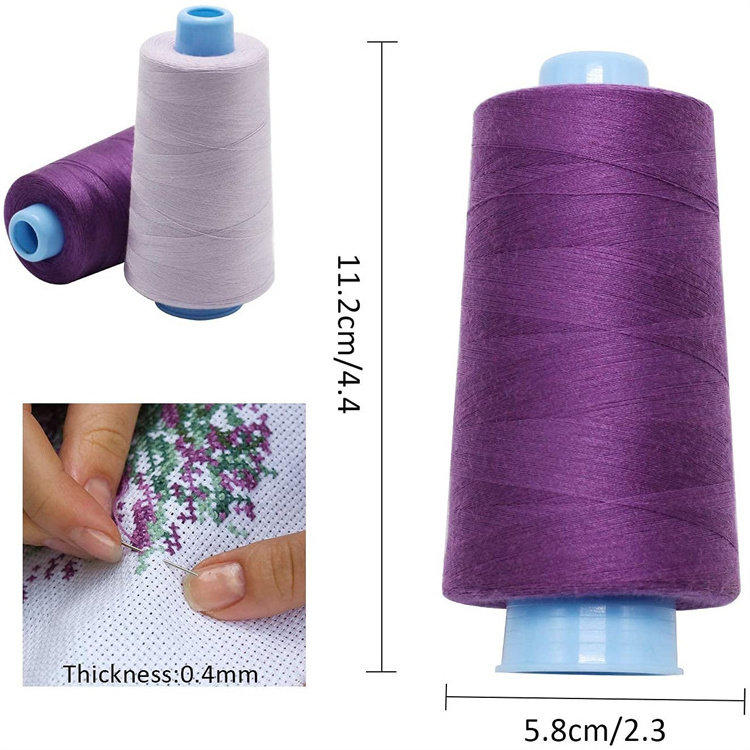 40s/2  30s/2  20s/2 100% Spun Polyester Sewing Machine Thread Cone 5000Yds Industrial Thread