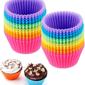 Hot Sale Colorful Silicone Egg Tart Cupcake Baking Cups Muffin DIY Cake Mold