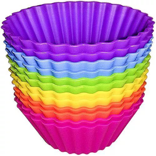 Hot Sale Colorful Silicone Egg Tart Cupcake Baking Cups Muffin DIY Cake Mold