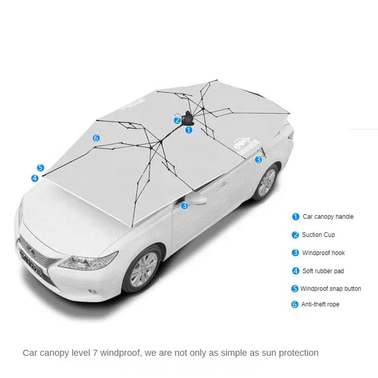 Car roof rain umbrella Electric brake portable roof umbrella remote control intelligent umbrella